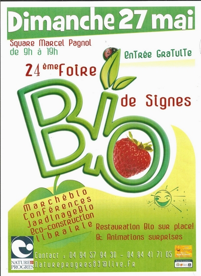 affiche foire bio de signes